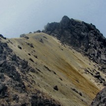 The summit of 4794 meters high Guagua Pichincha